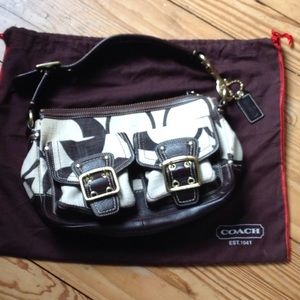 Coach Legacy Linen and Leather